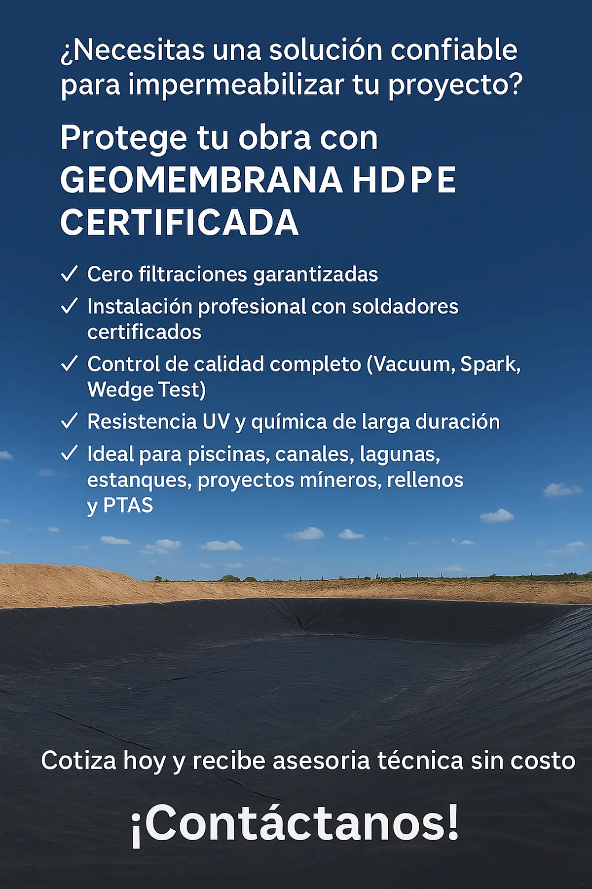 Geomembranas HDPE