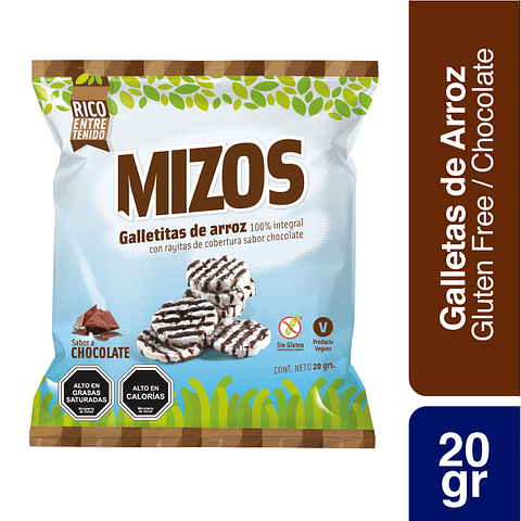 Galletas de Arroz Chocolate 20g 