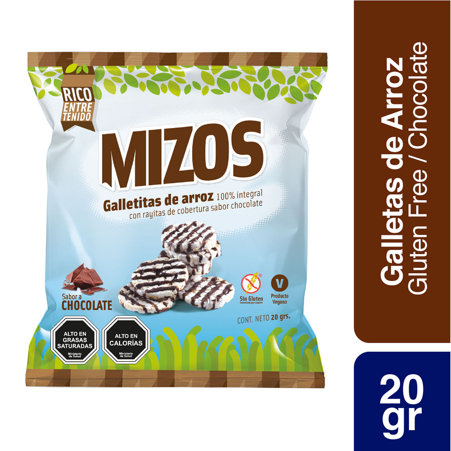 Galletas de Arroz Chocolate 20g  1