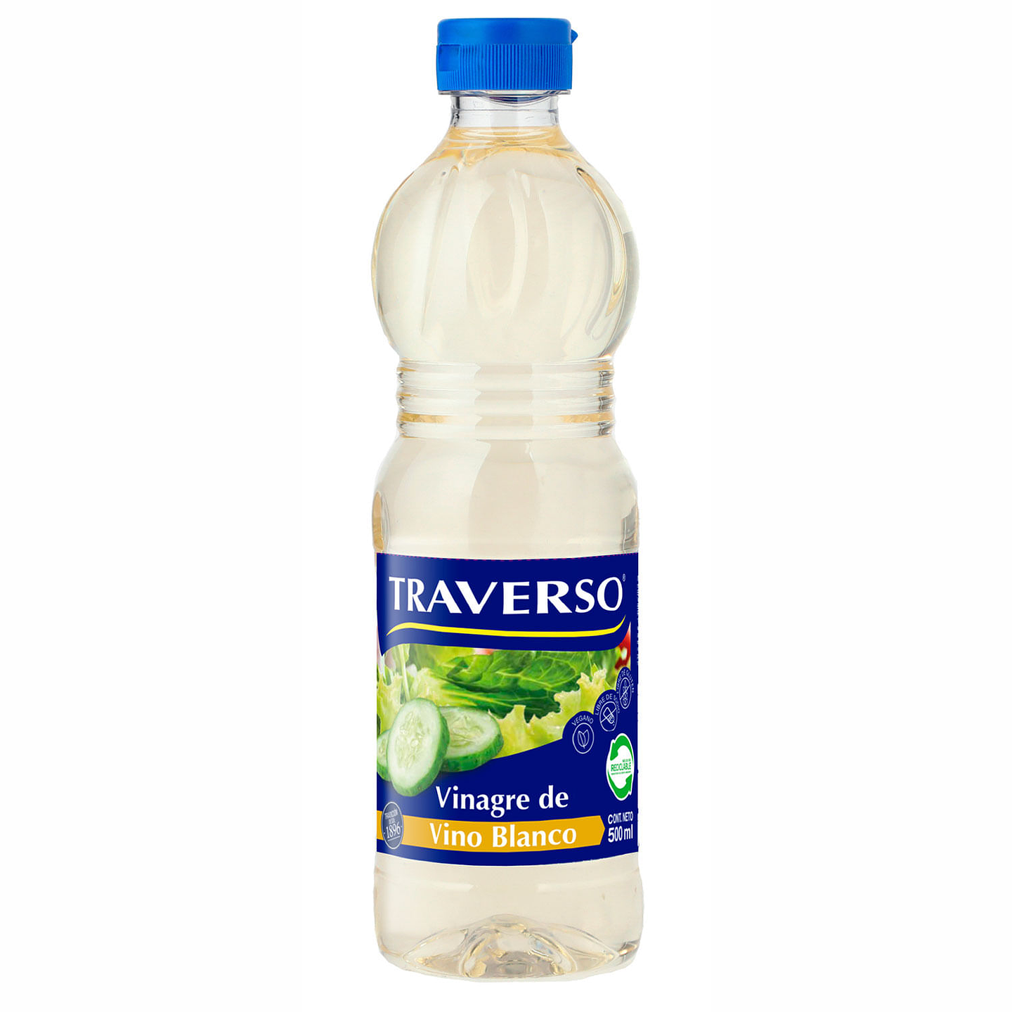Vinagre de Vino Blanco 500ml Traverso  1