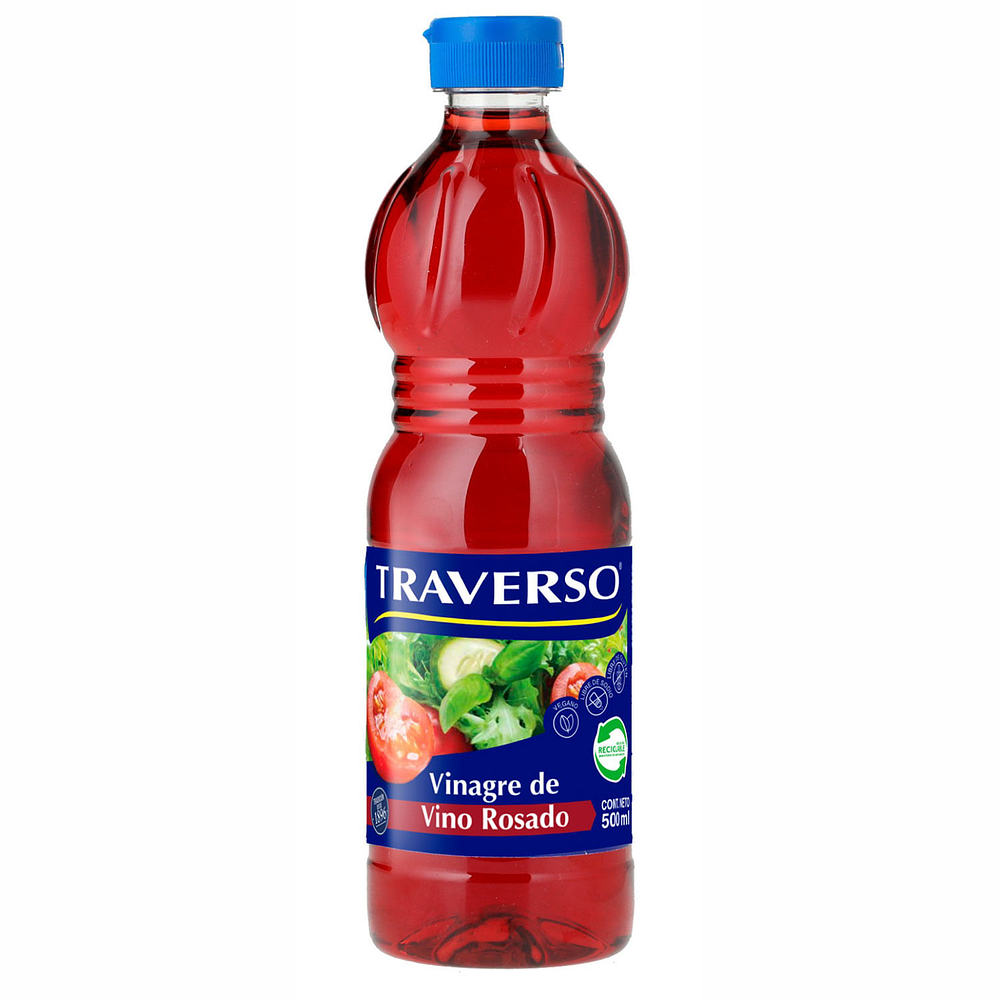 Vinagre de Vino Rosado 500ml Traverso 