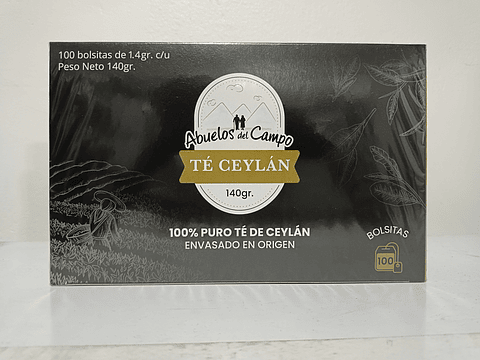Te Negro Ceylan 100 bolsas Abuelos del Campo 
