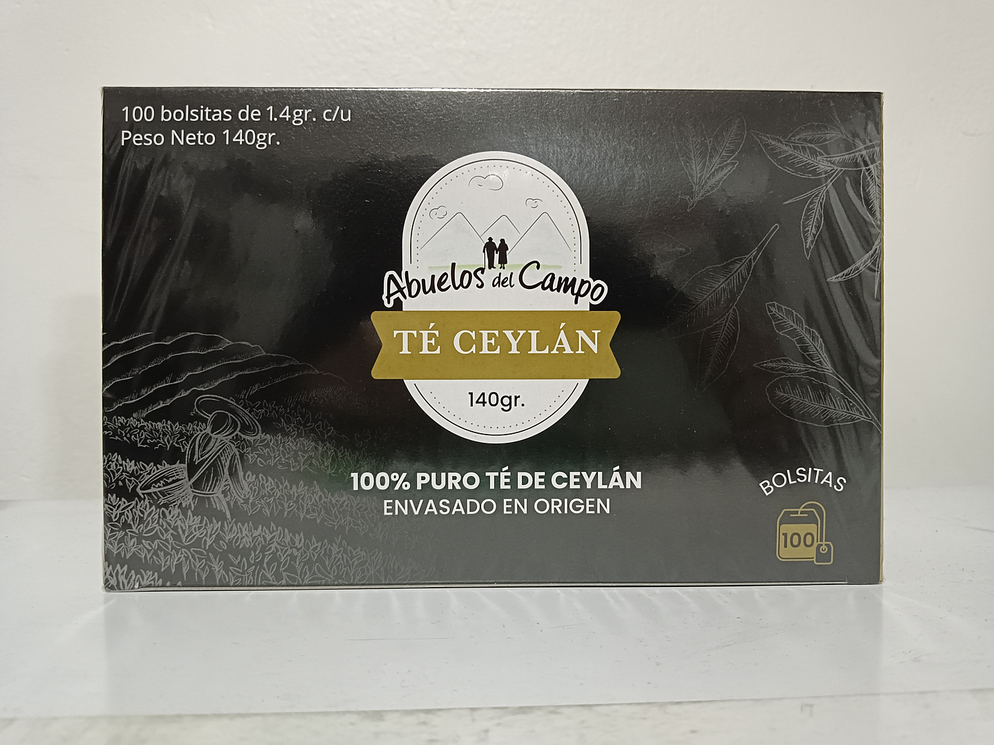 Te Negro Ceylan 100 bolsas Abuelos del Campo  1