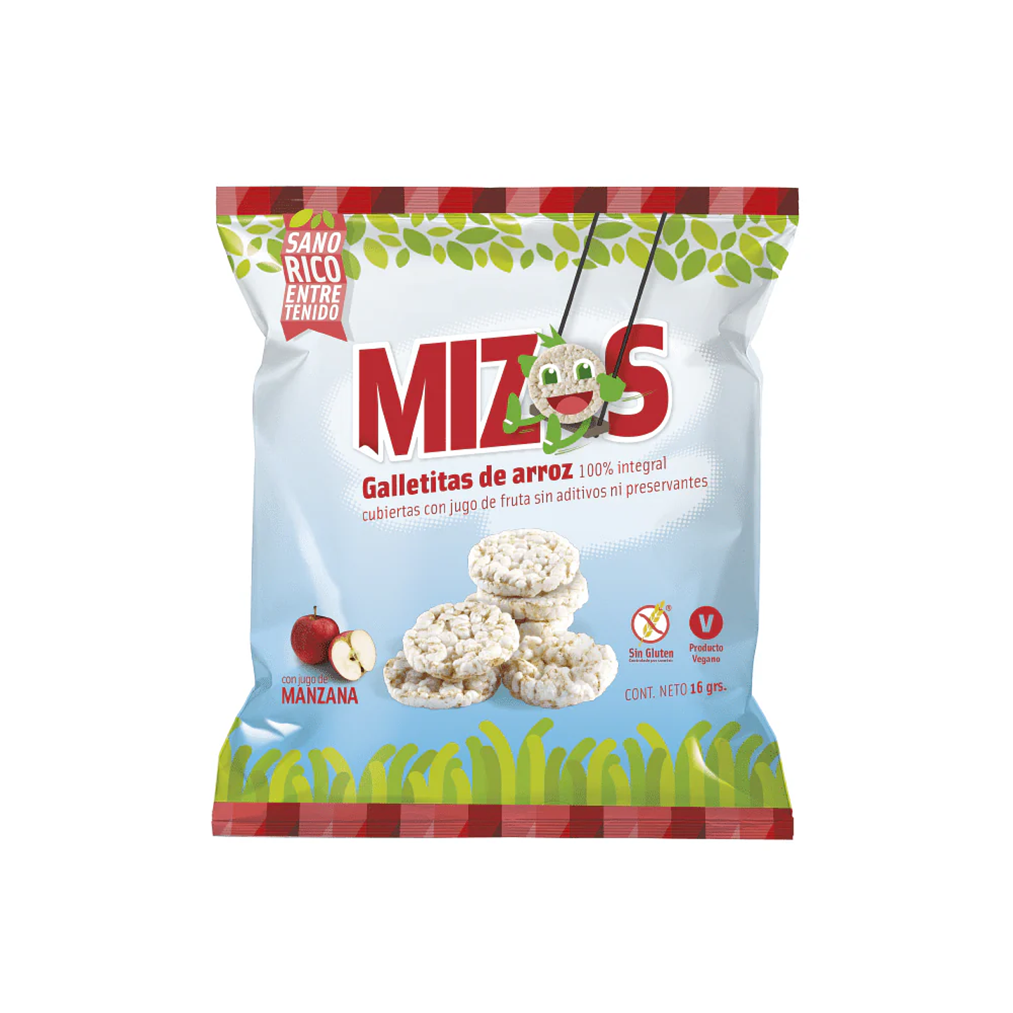 Galletas de Arroz Manzana 20g Mizos 1