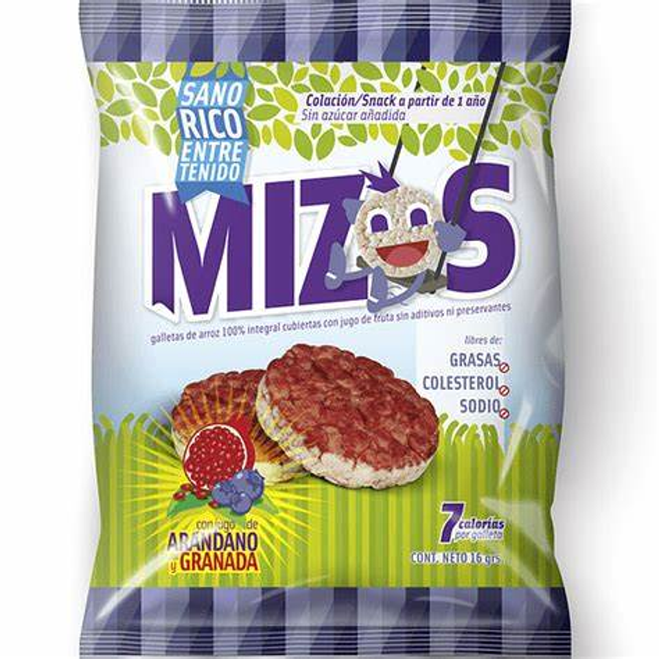 Galletas de Arroz Mizos Arandano y Granada 20g Mizos 1