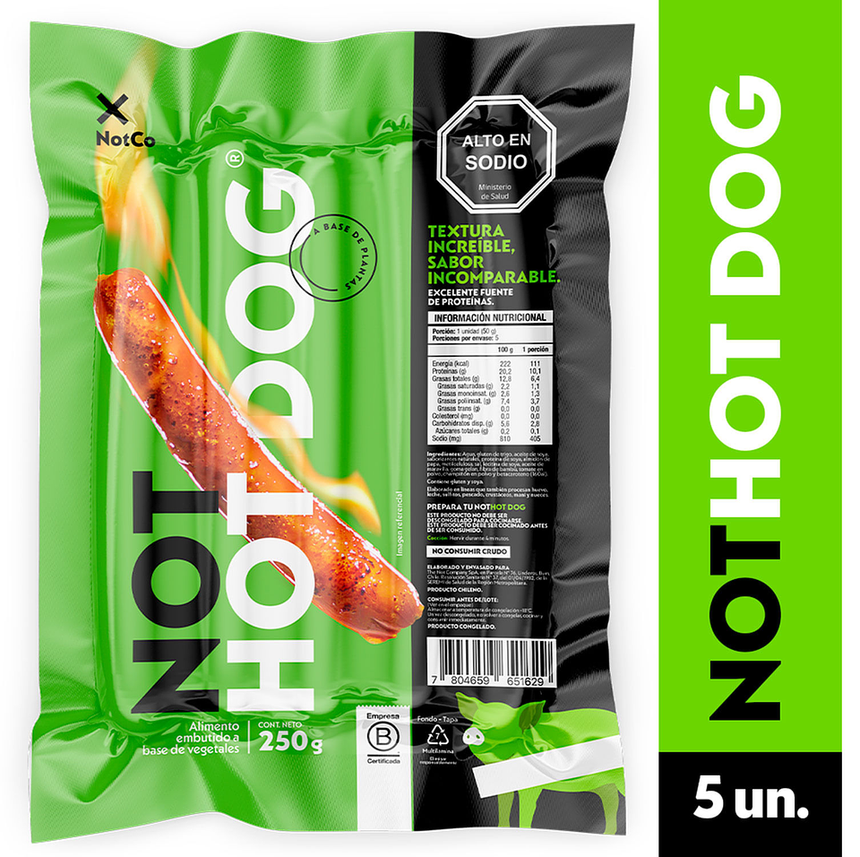 Not Hot Dog Paquete de 5 (250g) 1