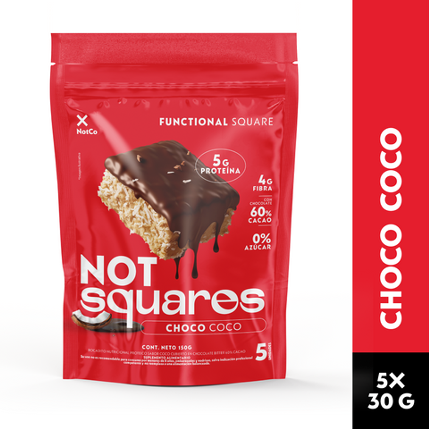 NOT SQUARE CHOCO COCO 5 x 30G 1