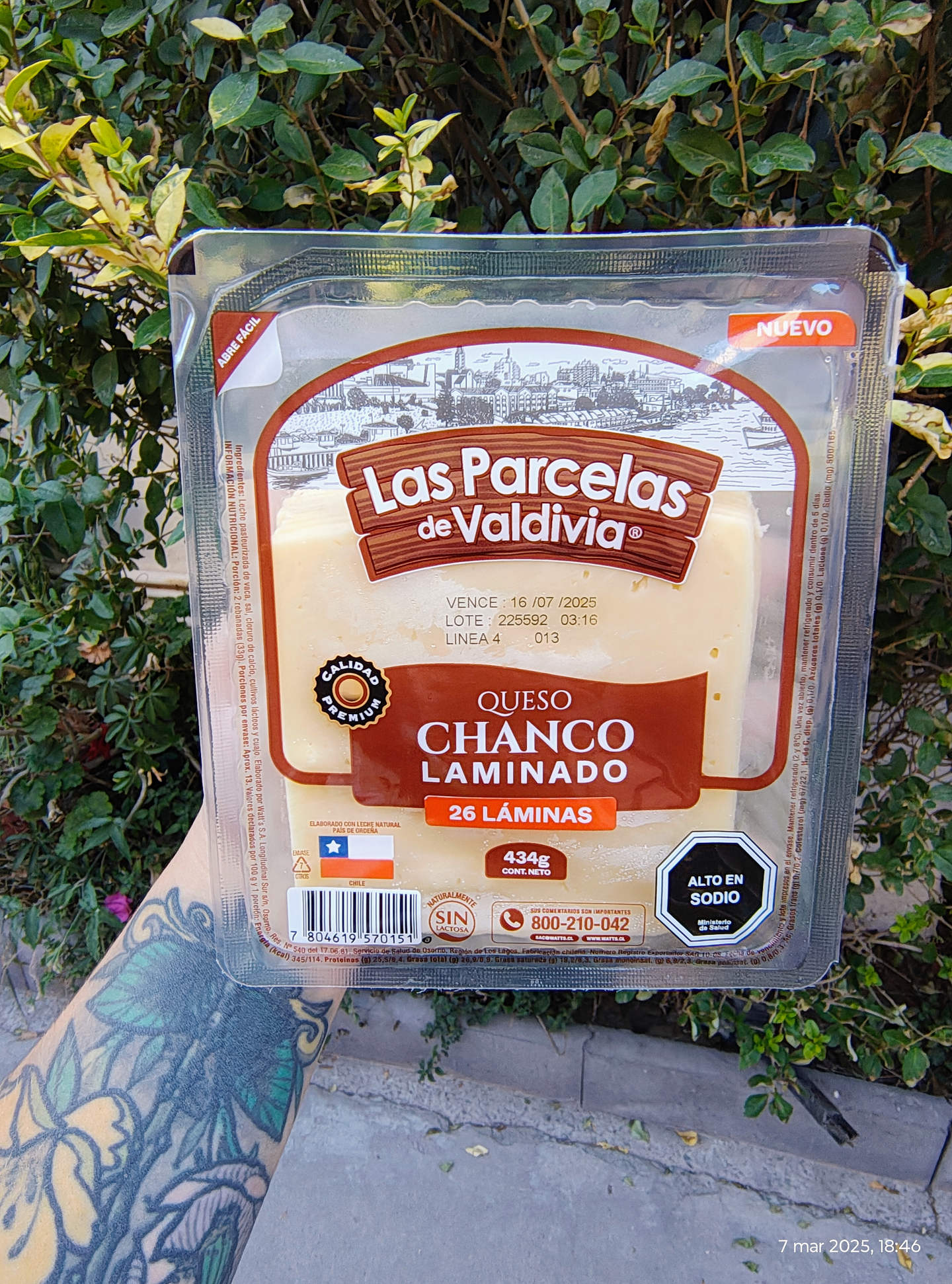 QUESO CHANCO LAMINADO  434G (26 LAMINAS) - LAS PARCELAS DE VALDIVIA  2