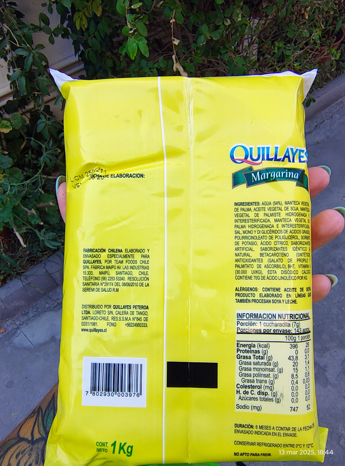 Margarina 100%  Vegetal APV - QUILLAYES 2