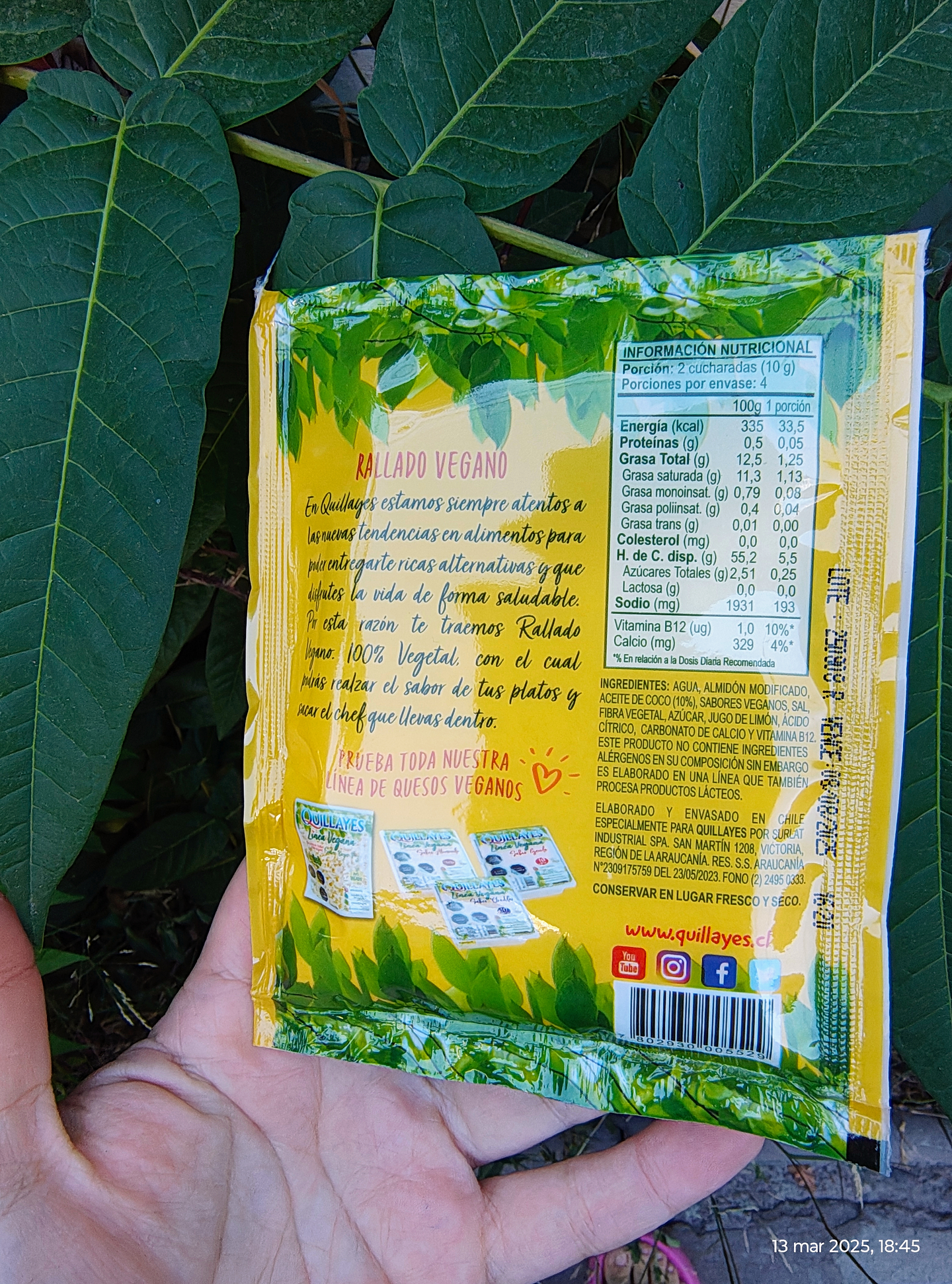 QUESO RALLADO VEGANO 40G - QUILLAYES 3