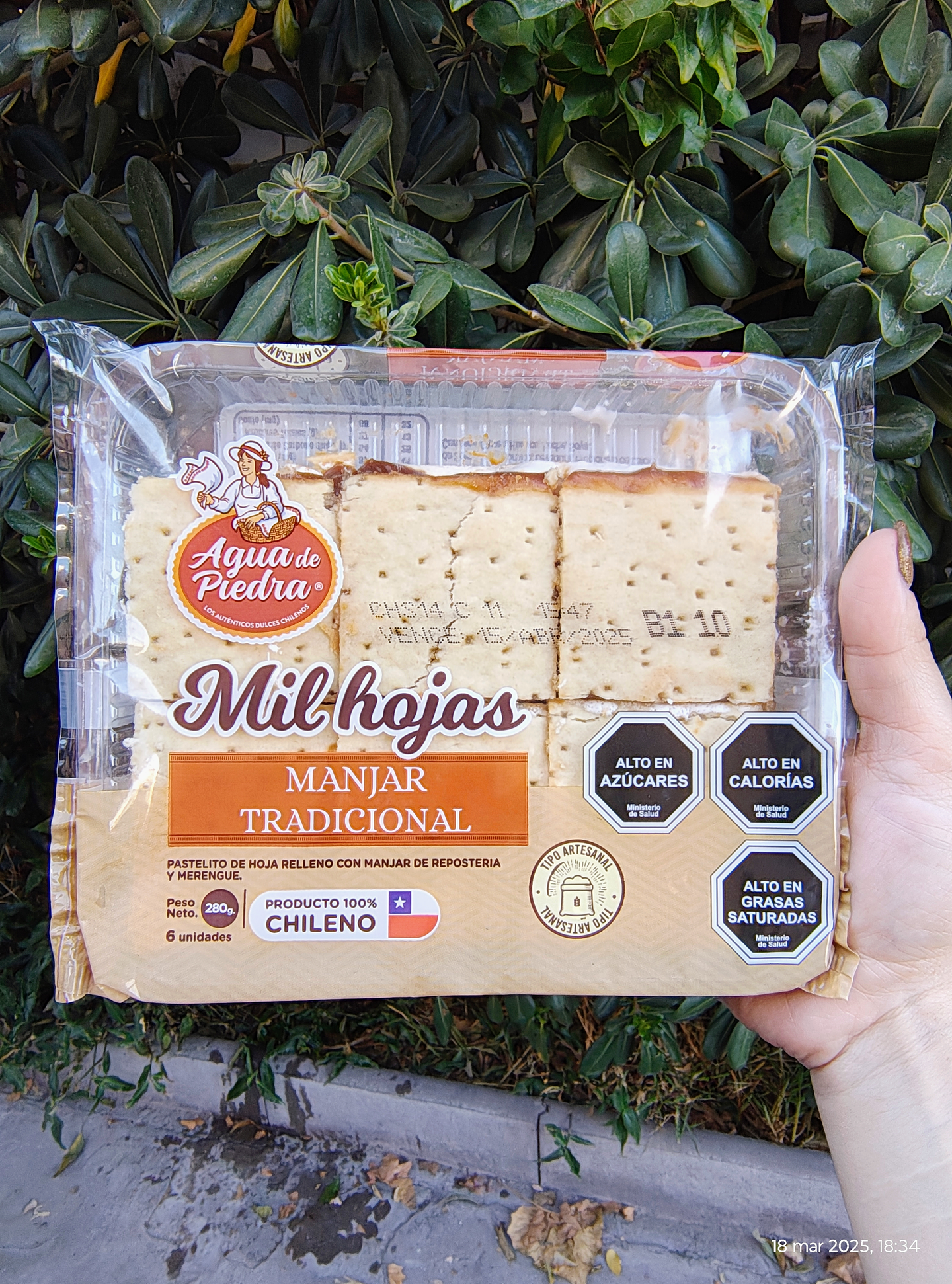 Mil Hojas Manjar 6un 280g - Agua de Piedra  2