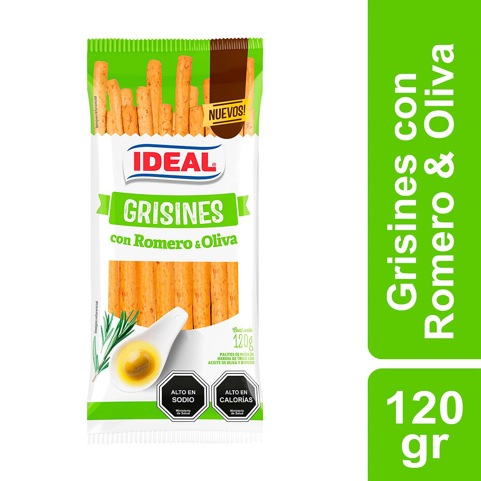 Grisines con Romero y Oliva 120g - Ideal 1