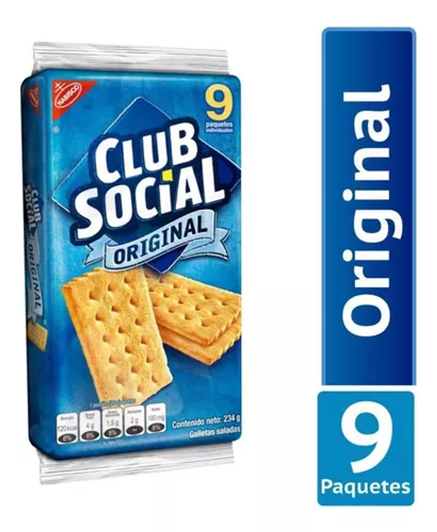 PACK GALLETAS  SALADAS CLUB SOCIAL  9 PAQUETES  1