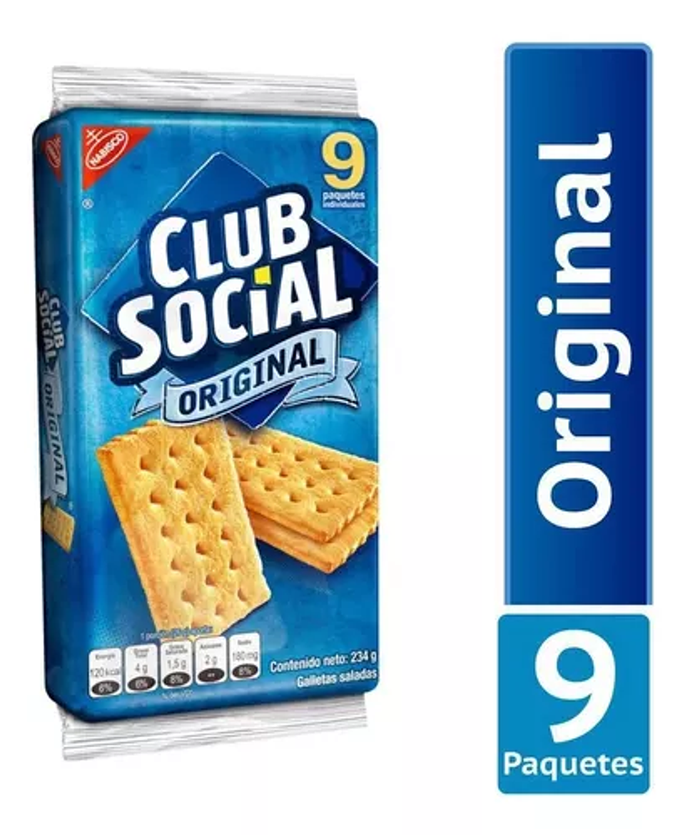 PACK GALLETAS  SALADAS CLUB SOCIAL  9 PAQUETES  1