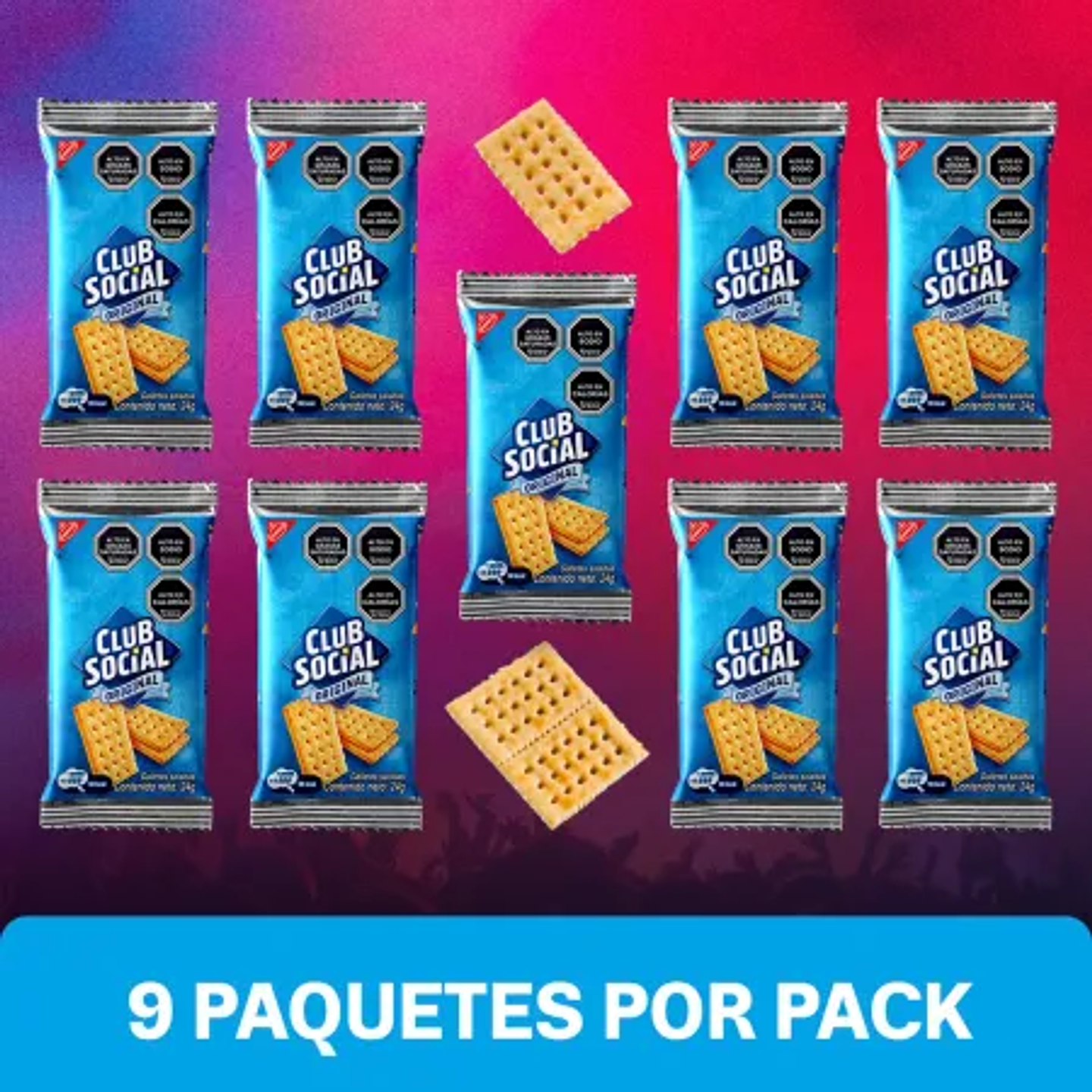 PACK GALLETAS  SALADAS CLUB SOCIAL  9 PAQUETES  2