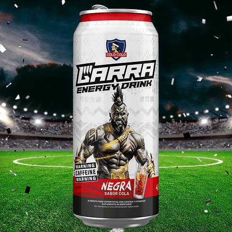 BEBIDA ENERGÉTICA SABOR NEGRA (COLA) 473ML -  GARRA COLO COLO