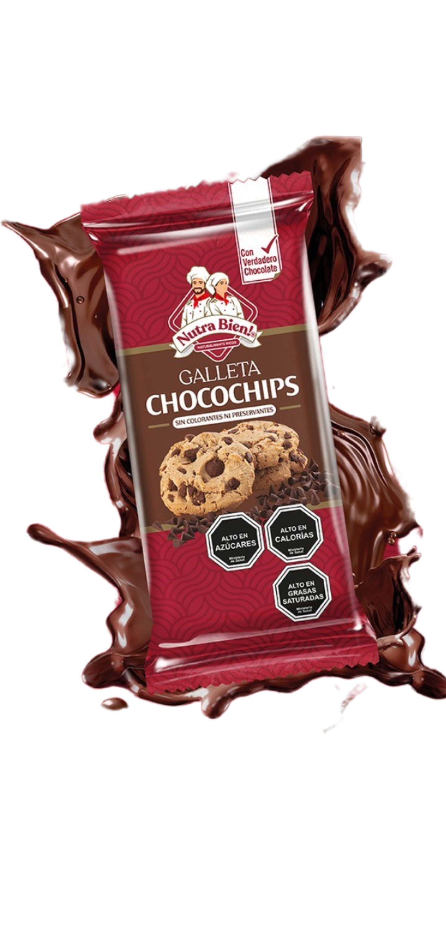 GALLETAS CHOCO CHIPS 4  UNIDADES - NUTRA BIEN  1