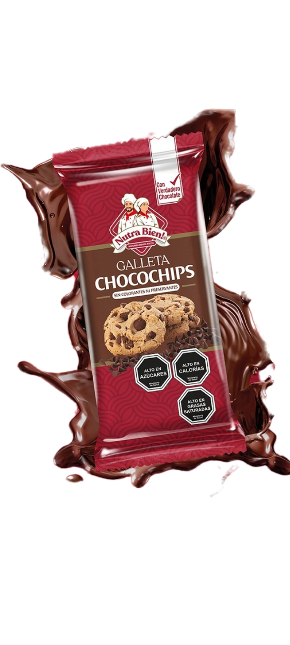 GALLETAS CHOCO CHIPS 4  UNIDADES - NUTRA BIEN  1