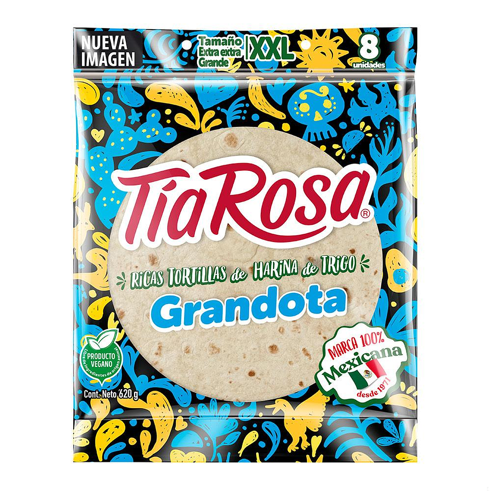 TORTILLAS EXTRA EXTRA GRANDE XXL 8 UNIDADES GRANDOTA TIA ROSA 620G. 1