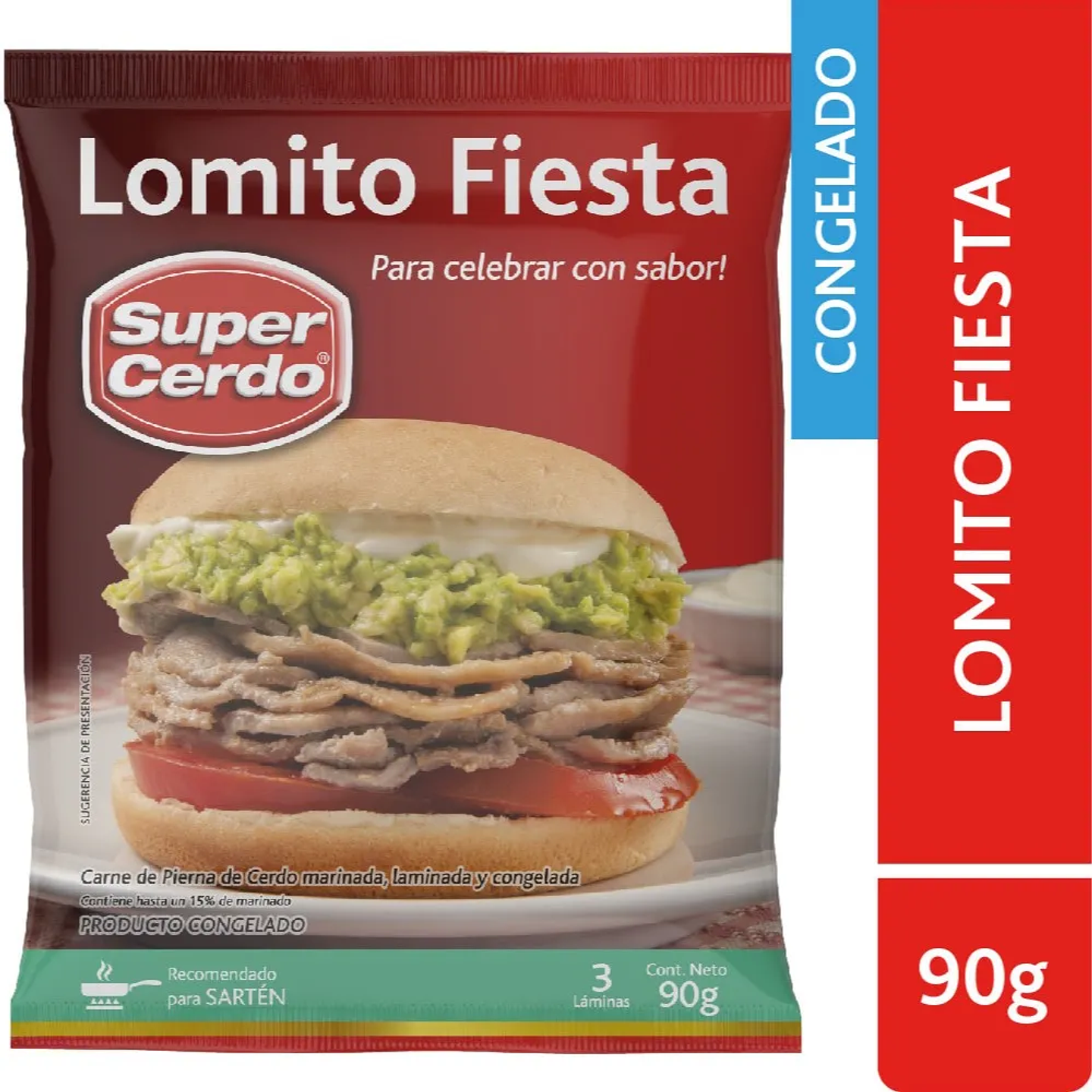 Lomito Fiesta 90g (3 láminas) - SUPER CERDO 1