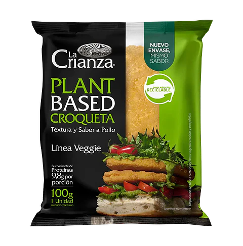 Croqueta Plant Based 100g - Textura y Sabor a Pollo Veggie - La Crianza
