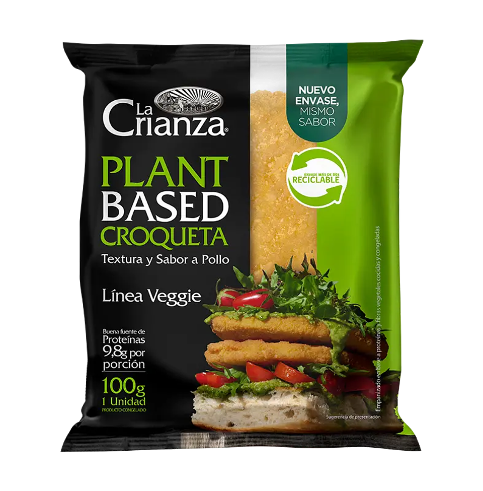 Croqueta Plant Based 100g - Textura y Sabor a Pollo Veggie - La Crianza 1