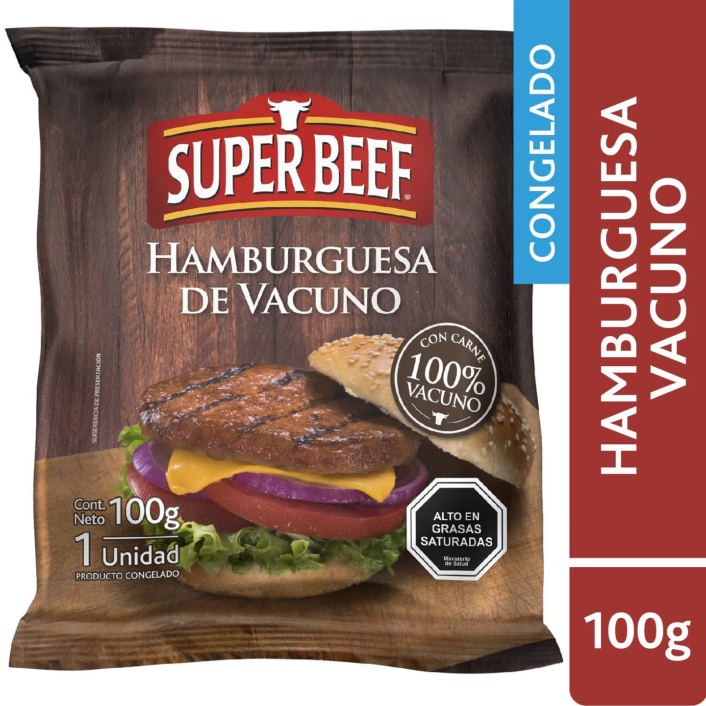 Hamburguesa Vacuno Super Beef 100 g 1