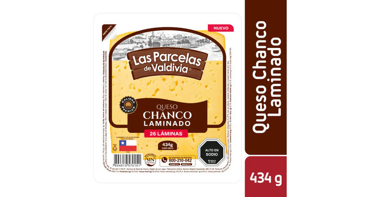 QUESO CHANCO LAMINADO 454G (26 LAMINAS) - LAS PARCELAS DE V
