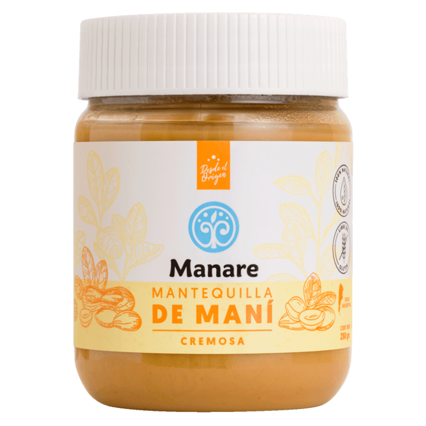 Mantequilla de mani  cremosa 250g Marca Manare 2