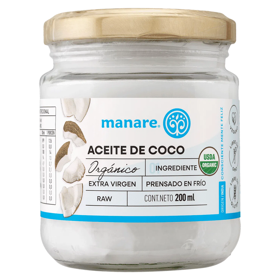 Aceite de coco organico 200 ml Marca Manare 1