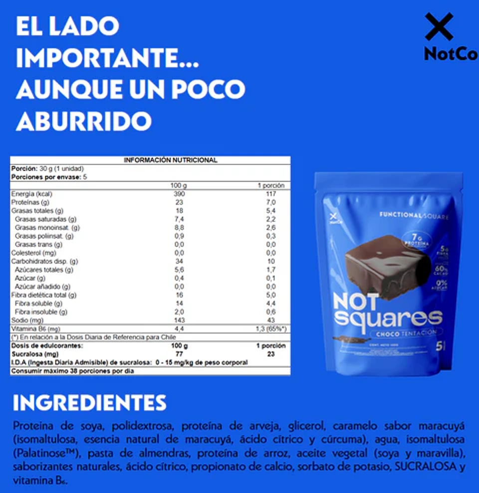 Not Squares Choco Tentacion 5Un (150g) 3