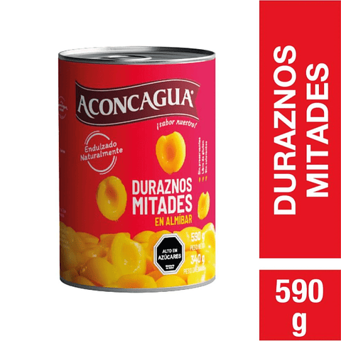 DURAZNOS MITADES en almibar 590g - ACONCAGUA