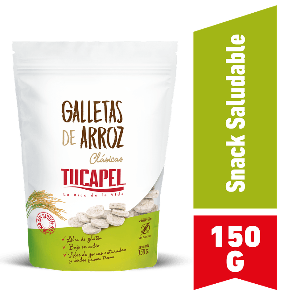 Galletas de Arroz Clasica 150g - Tucapel 1