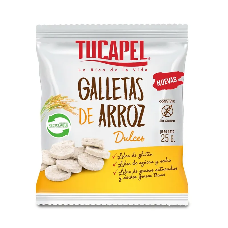 Galletas de Arroz Dulces 25g - Tucapel 1
