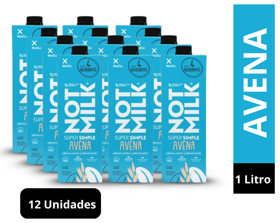 NOT MILK AVENA POR CAJA 12x 1L 1