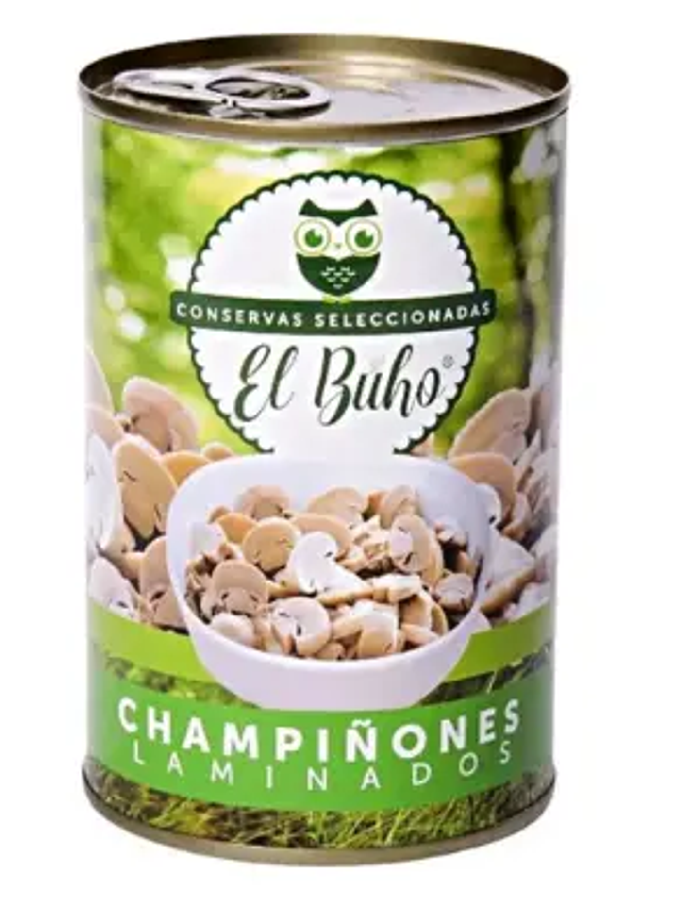 CHAMPIÑONES LAMINADOS EL BUHO TARRO 400 GR 1