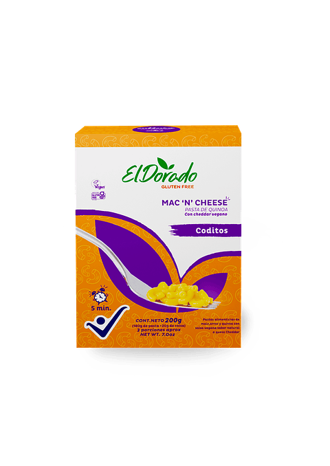PASTA MAC AND CHEESE VEGANO 200 GRAMOS EL DORADO