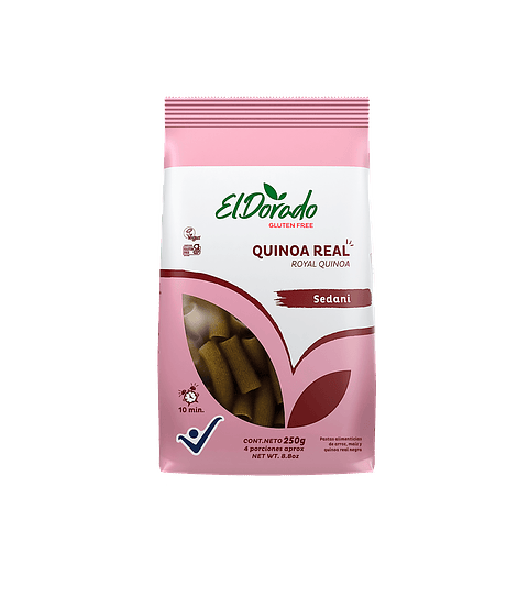 PASTA SEDANI DE QUINOA SIN GLUTEN 250 gr EL DORADO