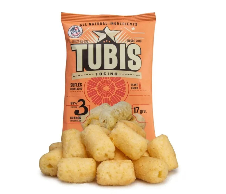 TUBIS SNACK SALADO SABOR TOCINO DE 17 GR FUERZA NATURAL 1