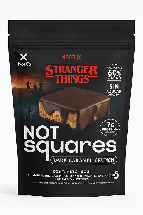 Not Squares Dark Caramel Crunch 5Un (150grs)