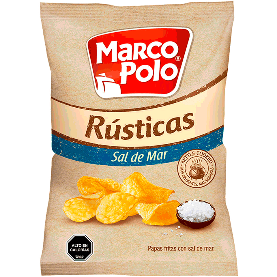 PAPAS FRITAS MARCO POLO RÚSTICA SAL DE MAR 150 gr 1