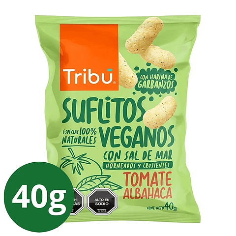 Suflitos Tomate Albahaca, 40g - Tribu