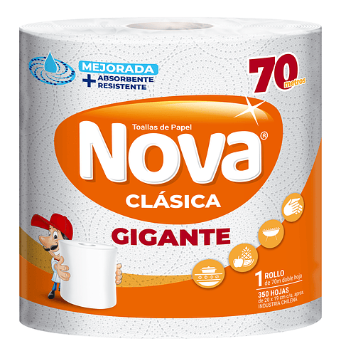 Toalla de Papel Nova Gigante Clásica 70 m