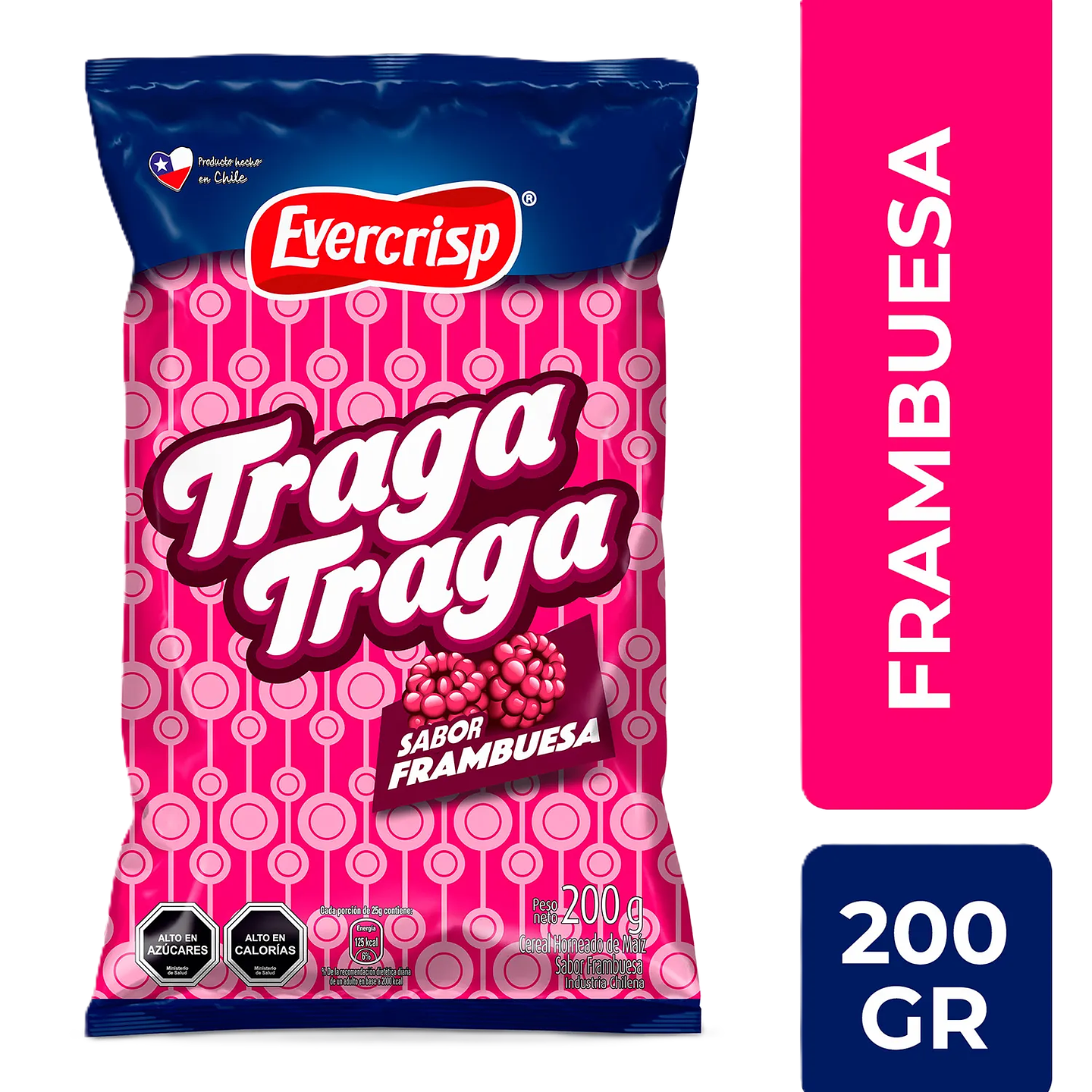 Evercrisp Traga Traga Frambuesa 200 g 1