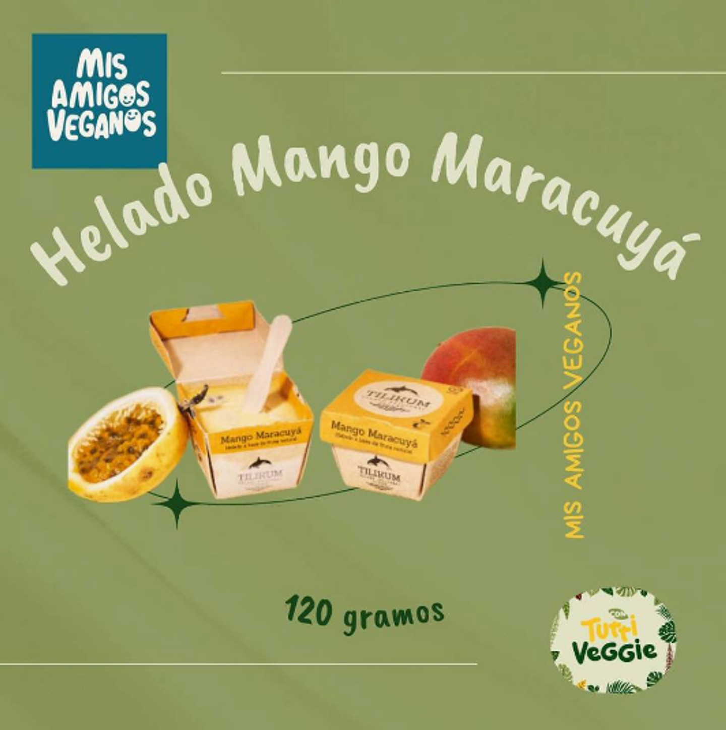 Tilikum · Helado individual de mango y maracuyá (120 g) 1