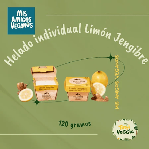 Tilikum · Helado individual de limón jengibre (120 g)