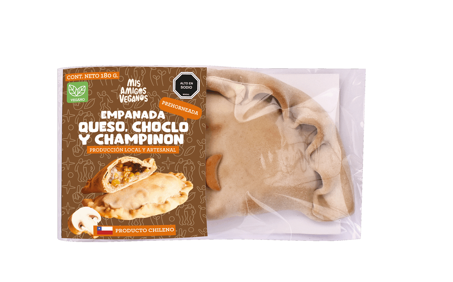 Empanada vegana queso choclo y champiñón  1
