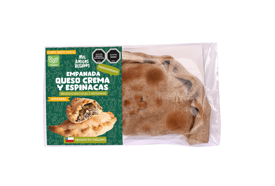 Empanada vegana queso crema y espinacas 1
