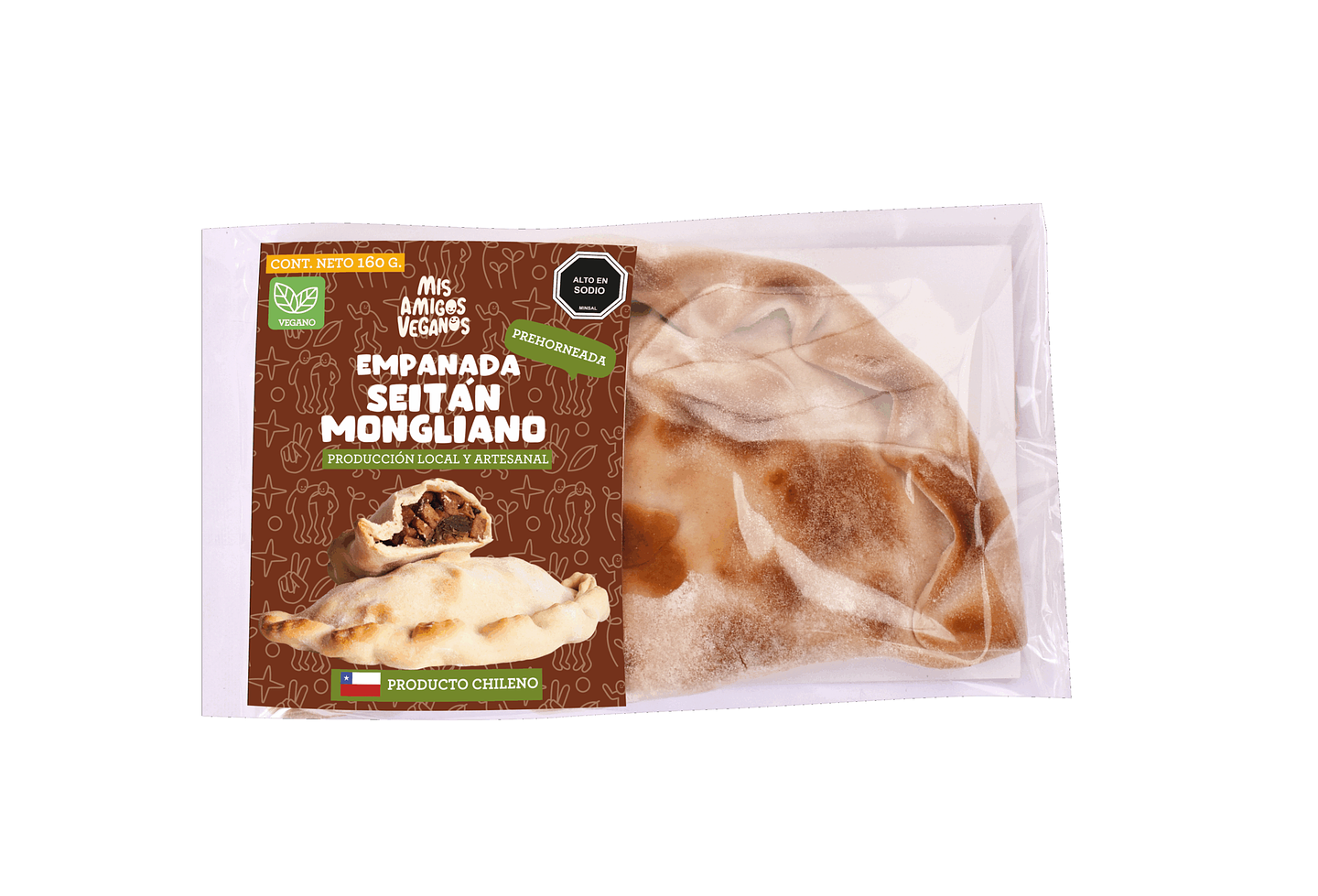 Empanada vegana seitán a la mongoliana 1