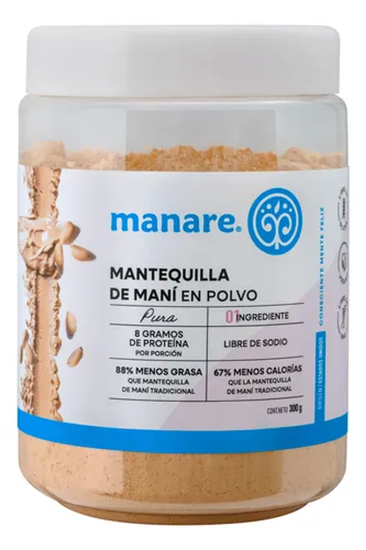 Mantequilla de Maní en Polvo 300g Manare 1